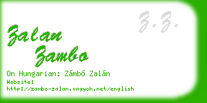 zalan zambo business card
